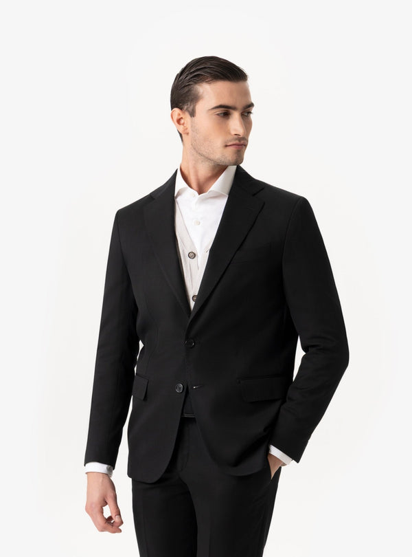 Valgrande – Abito uomo in tinta unita lana tasmania con tasche a pattina - Fusaro Antonio dal 1893 - Fusaro Antonio