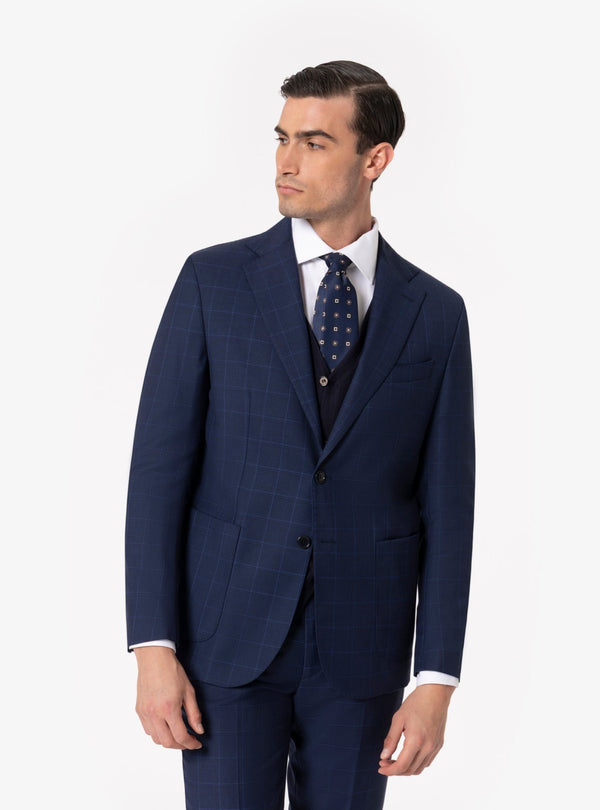 Verona – Abito Uomo in Lana a Quadri con Tasche a Toppa - Fusaro Antonio dal 1893 - Fusaro Antonio