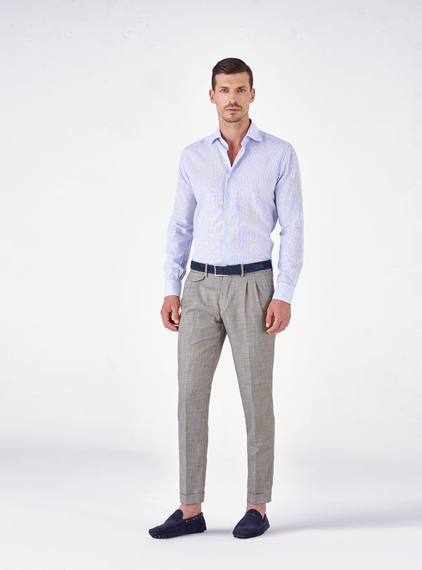 Camicie Regular con collo francese in lino cotone - Pete Barris