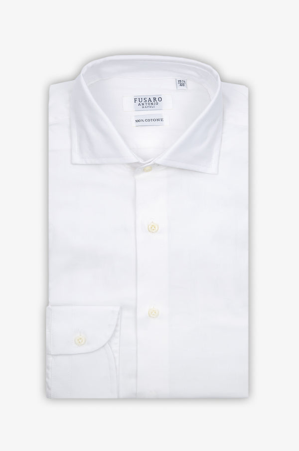 Camicia Regular Collo Francese in Cotone - Twill