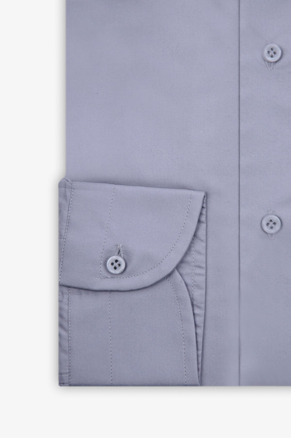 French neck cotton shirt - Popeline