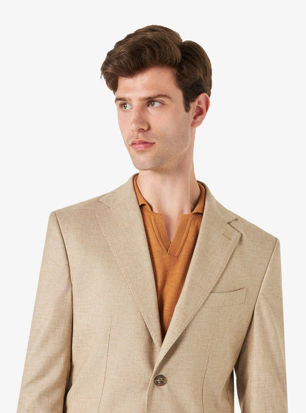 Abito Classico a Tinta Unita in Lino Cotone - Marine - Fusaro Antonio dal 1893 - Fusaro Antonio