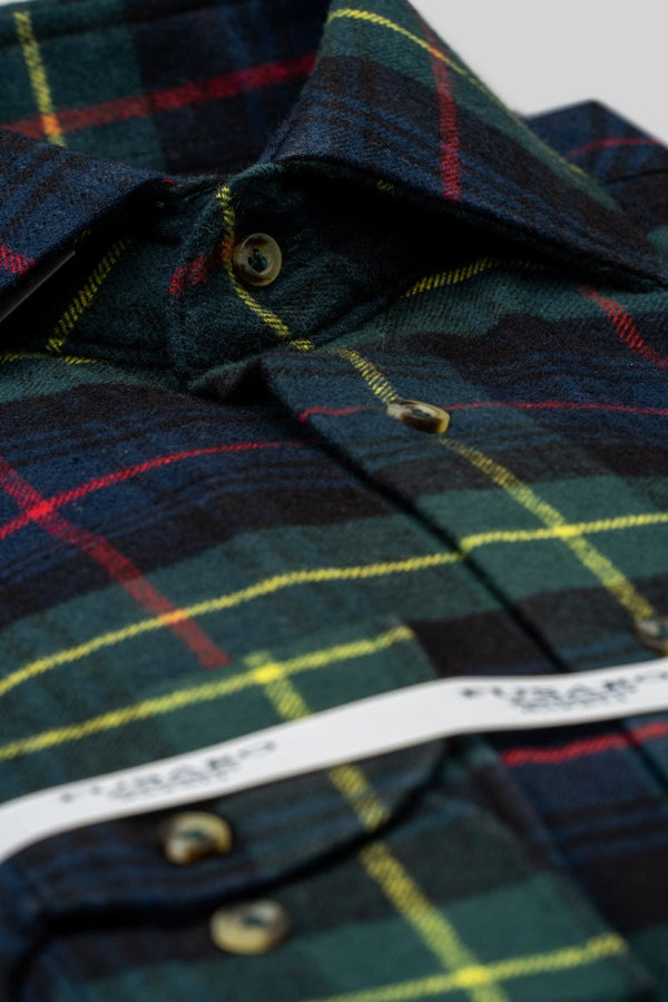 Camicia collo francese in flanella - Scottish - Fusaro Antonio dal 1893 - Fusaro Antonio