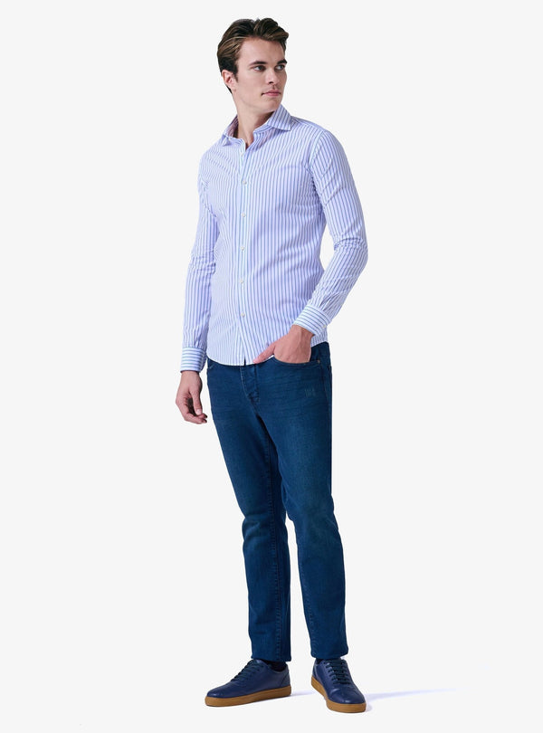 Camicia Collo Francese Slim Fit in Cotone - Alipein - Fusaro Antonio dal 1893