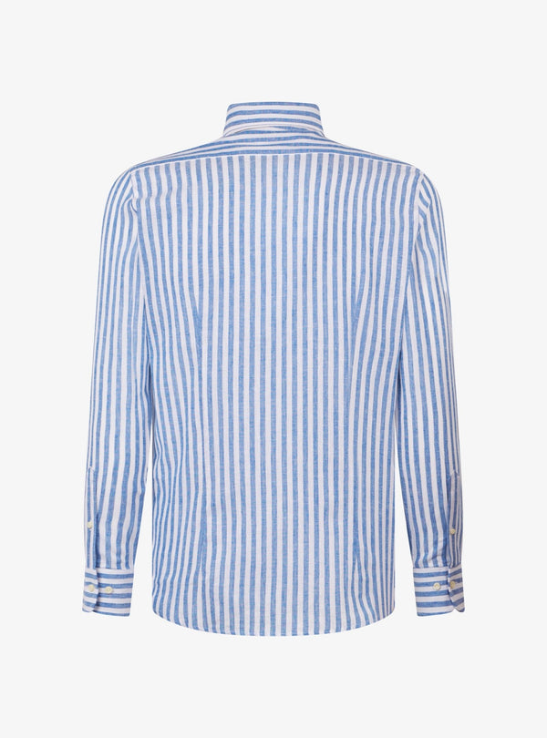 Camicia manica lunga button down in lino cotone - Teddy - Fusaro Antonio dal 1893 - Fusaro Antonio