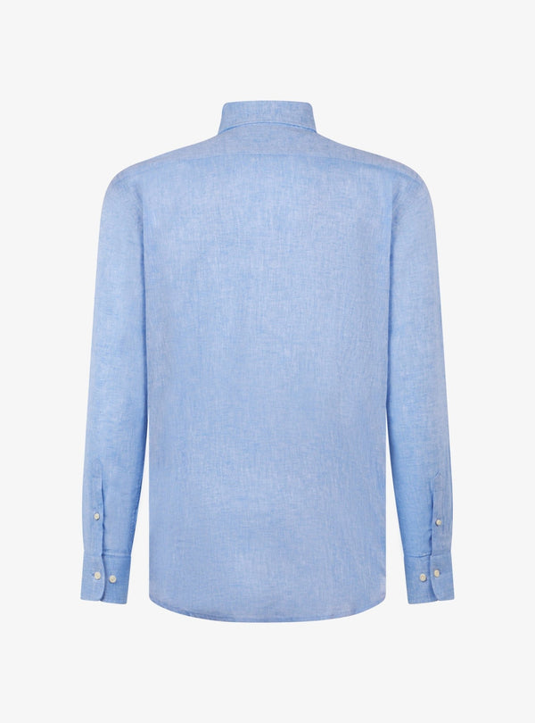 Camicia manica lunga button down in lino cotone - Teddy - Fusaro Antonio dal 1893 - Fusaro Antonio