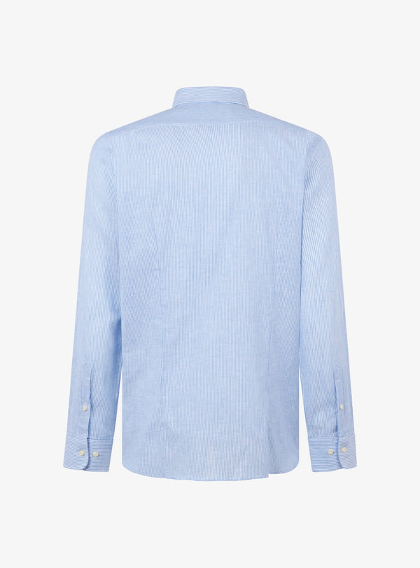 Camicia manica lunga button down in lino cotone - Teddy - Fusaro Antonio dal 1893 - Fusaro Antonio