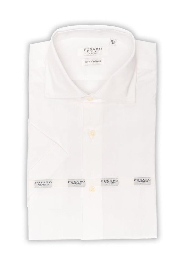 Camicia mezza manica collo francese in cotone - Mark - Fusaro Antonio dal 1893 - Fusaro Antonio