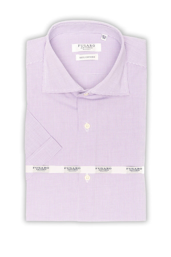 Camicia mezza manica collo francese in cotone - Mark - Fusaro Antonio dal 1893 - Fusaro Antonio