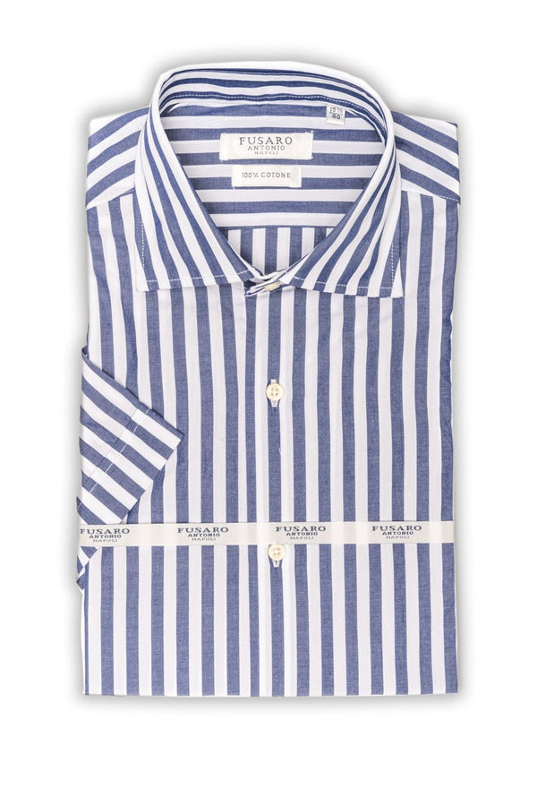 Camicia mezza manica collo francese in cotone - Mark - Fusaro Antonio dal 1893 - Fusaro Antonio