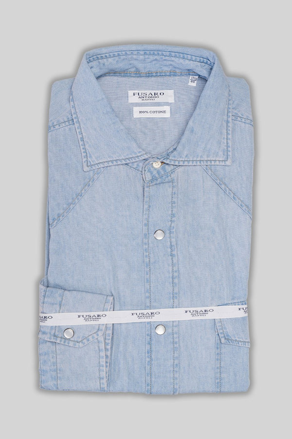 Camicia sport in denim - Fusaro Antonio dal 1893 - Fusaro Antonio
