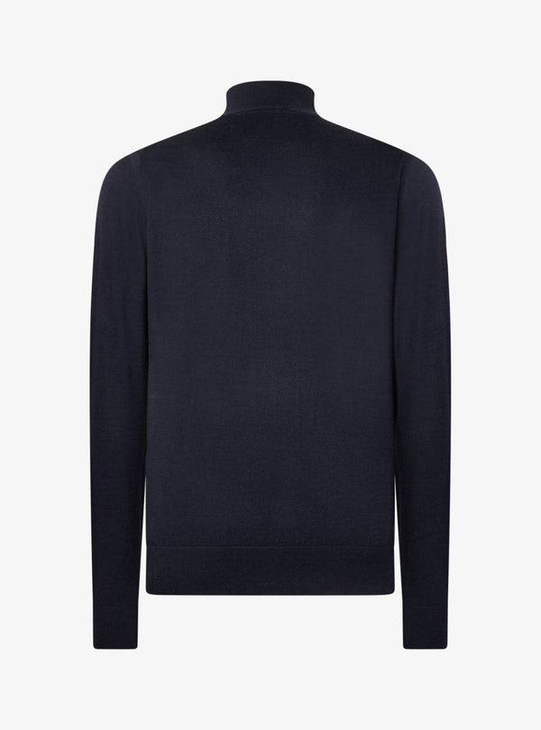 Cardigan con zip intera in lana merinos - Rick - Fusaro Antonio dal 1893 - Fusaro Antonio