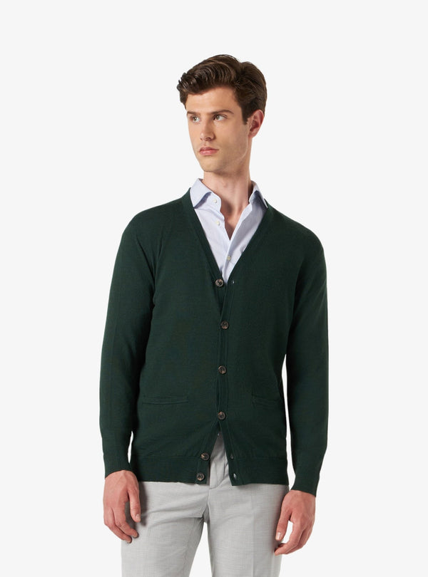 Cardigan in Lana Merinos con Bottoni - Kalman - Fusaro Antonio dal 1893 - Fusaro Antonio