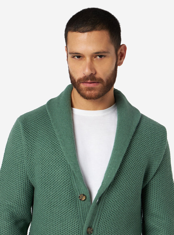 Cardigan sciallato in misto lana con bottoni - Jason - Fusaro Antonio dal 1893 - Fusaro Antonio