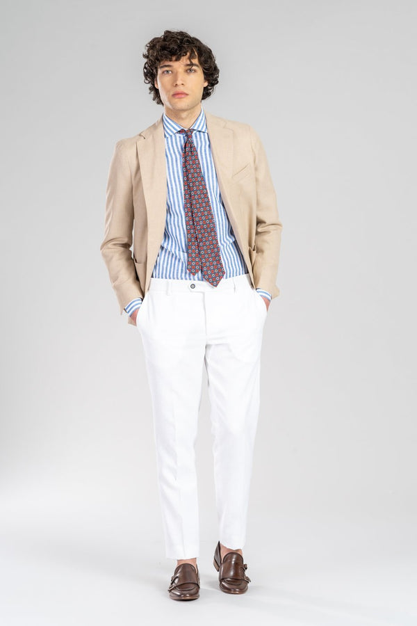 Giacca Christopher in lino cotone - Fusaro Antonio dal 1893 - Fusaro Antonio