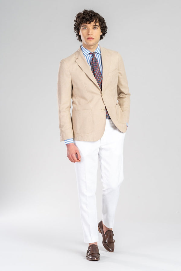 Giacca Christopher in lino cotone - Fusaro Antonio dal 1893 - Fusaro Antonio