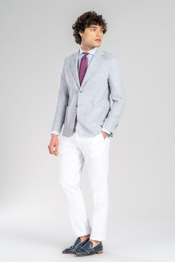 Giacca Christopher in lino cotone - Fusaro Antonio dal 1893 - Fusaro Antonio