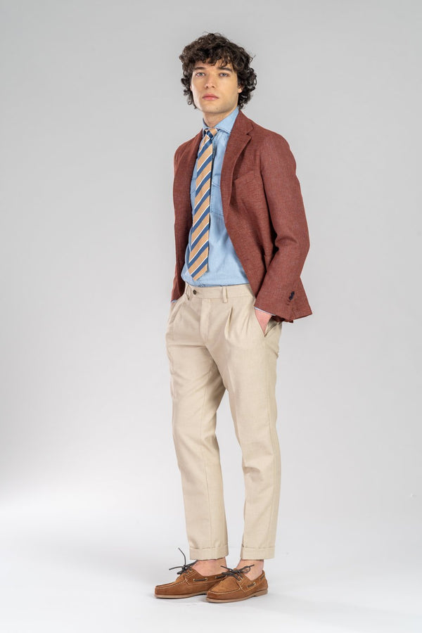 Giacca Christopher in lino cotone - Fusaro Antonio dal 1893 - Fusaro Antonio