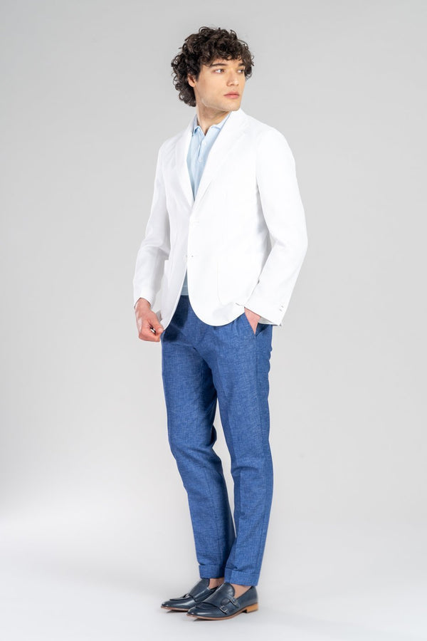 Giacca Christopher in lino cotone - Fusaro Antonio dal 1893 - Fusaro Antonio