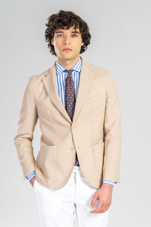 Giacca Christopher in lino cotone - Fusaro Antonio dal 1893 - Fusaro Antonio