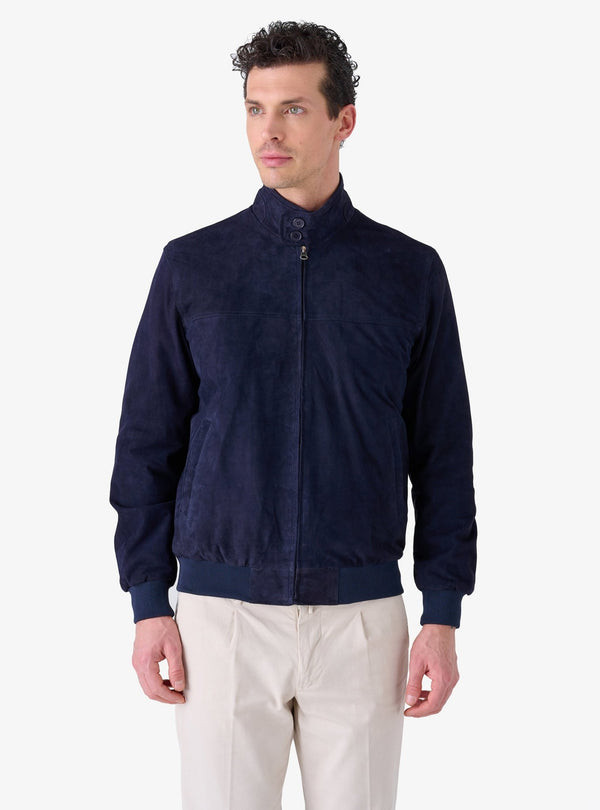 Giubbino in camoscio con zip - Reindeer - Fusaro Antonio dal 1893 - Fusaro Antonio