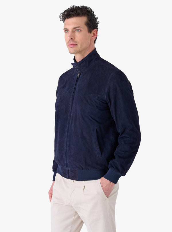 Giubbino in camoscio con zip - Reindeer - Fusaro Antonio dal 1893 - Fusaro Antonio