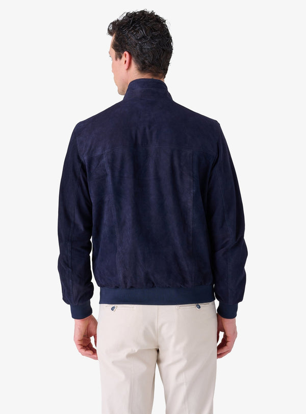 Giubbino in camoscio con zip - Reindeer - Fusaro Antonio dal 1893 - Fusaro Antonio