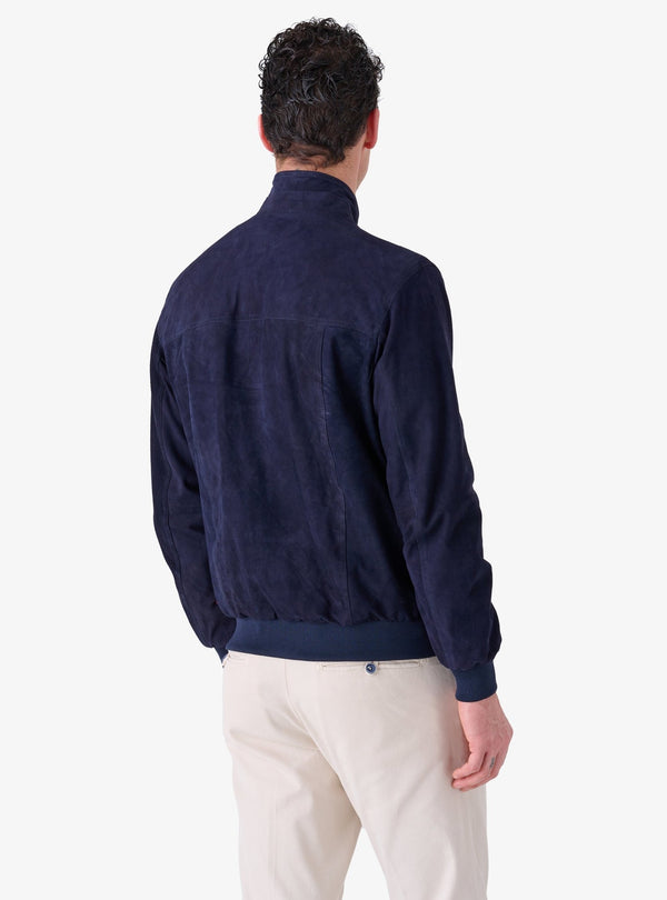 Giubbino in camoscio con zip - Reindeer - Fusaro Antonio dal 1893 - Fusaro Antonio