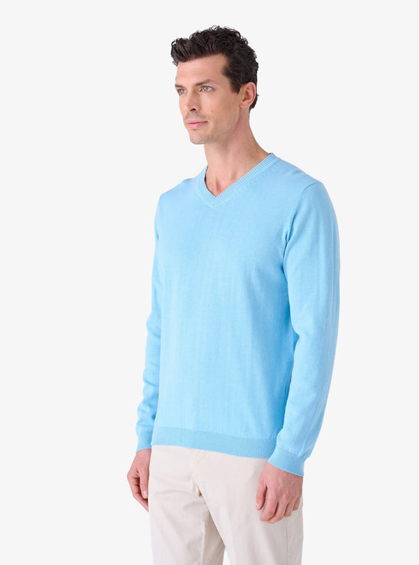 Maglia a maniche lunghe con scollo V in cotone - Arvy - Fusaro Antonio dal 1893 - Fusaro Antonio