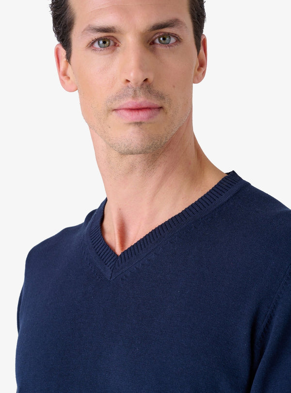 Maglia a maniche lunghe con scollo V in cotone - Arvy - Fusaro Antonio dal 1893 - Fusaro Antonio