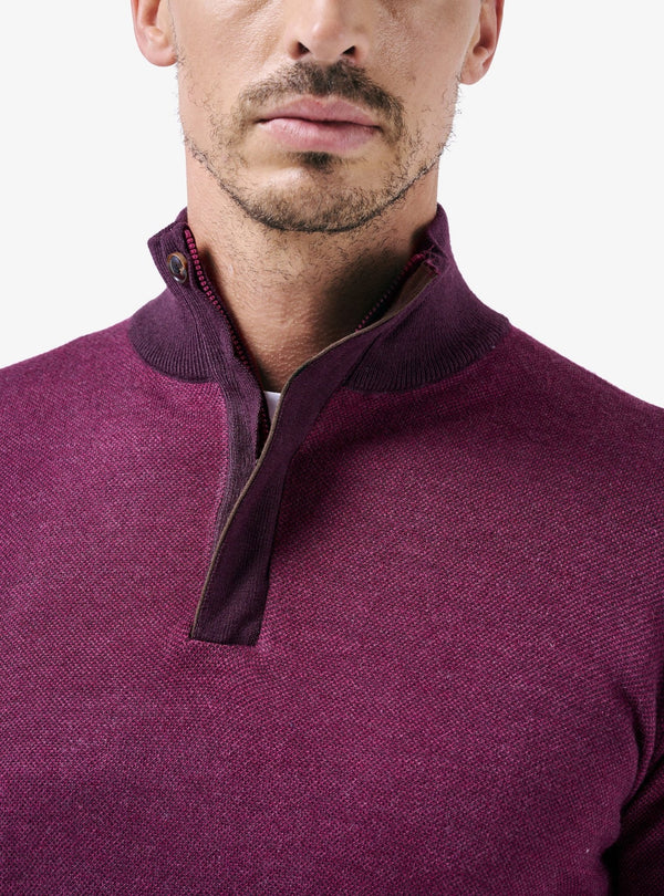 Maglia Chiusura Mezza Zip in Lana Cashmere - Ben - Fusaro Antonio dal 1893 - Fusaro Antonio