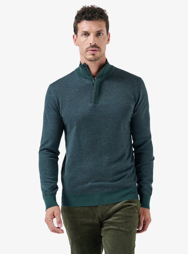 Maglia Chiusura Mezza Zip in Lana Cashmere - Ben - Fusaro Antonio dal 1893 - Fusaro Antonio