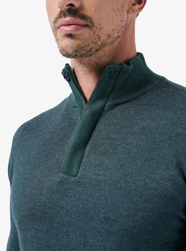 Maglia Chiusura Mezza Zip in Lana Cashmere - Ben - Fusaro Antonio dal 1893 - Fusaro Antonio