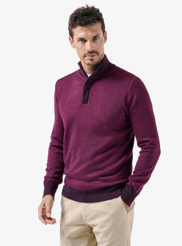 Maglia Chiusura Mezza Zip in Lana Cashmere - Ben - Fusaro Antonio dal 1893 - Fusaro Antonio