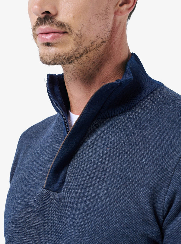 Maglia Chiusura Mezza Zip in Lana Cashmere - Ben - Fusaro Antonio dal 1893 - Fusaro Antonio