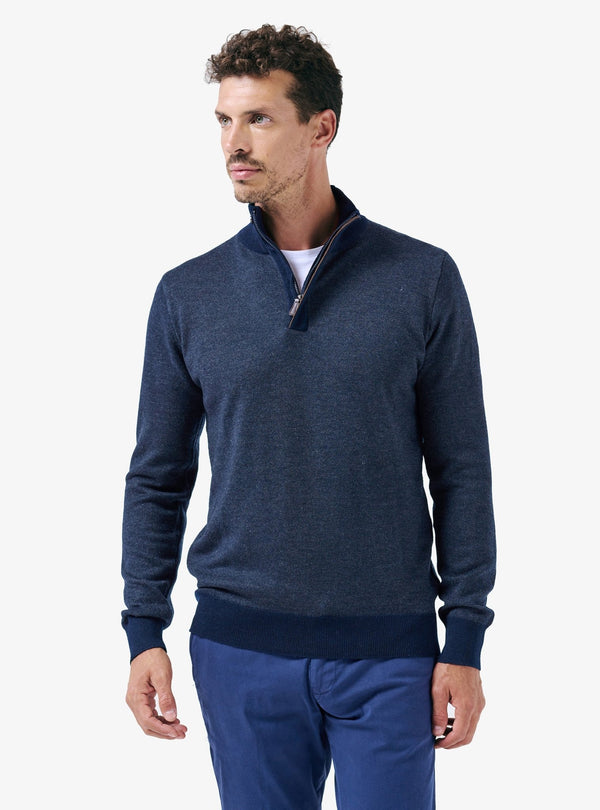 Maglia Chiusura Mezza Zip in Lana Cashmere - Ben - Fusaro Antonio dal 1893 - Fusaro Antonio