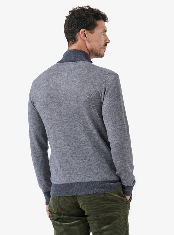 Maglia Chiusura Mezza Zip in Lana Cashmere - Ben - Fusaro Antonio dal 1893 - Fusaro Antonio