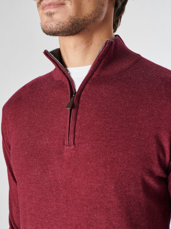 Maglia in Lana/Cashmere con Mezza Zip - Wyatt - Fusaro Antonio dal 1893 - Fusaro Antonio