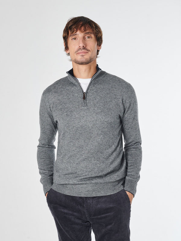 Maglia in Lana/Cashmere con Mezza Zip - Wyatt - Fusaro Antonio dal 1893 - Fusaro Antonio