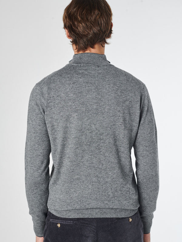 Maglia in Lana/Cashmere con Mezza Zip - Wyatt - Fusaro Antonio dal 1893 - Fusaro Antonio