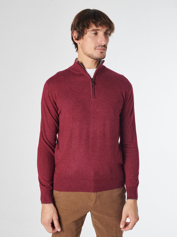 Maglia in Lana/Cashmere con Mezza Zip - Wyatt - Fusaro Antonio dal 1893 - Fusaro Antonio