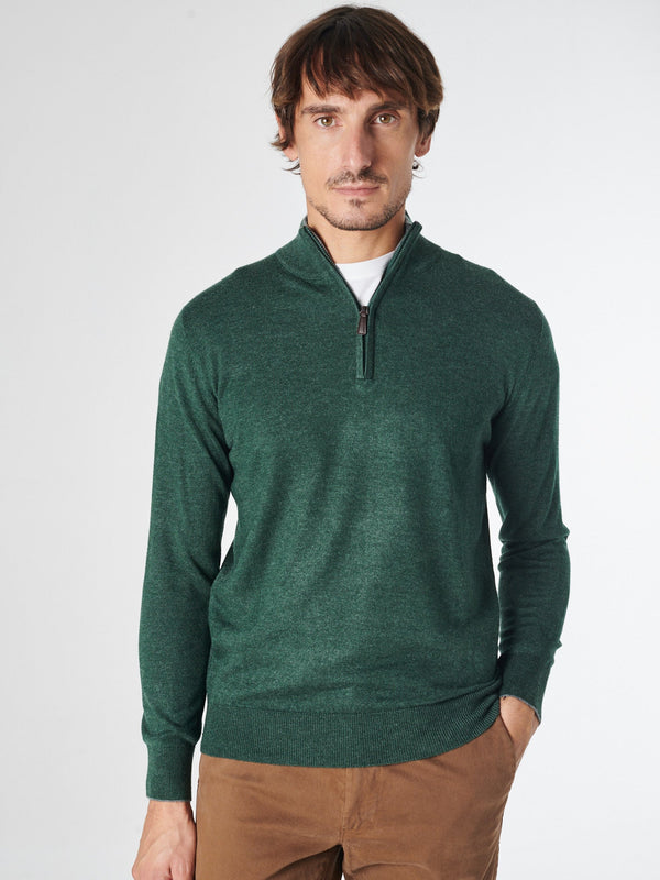 Maglia in Lana/Cashmere con Mezza Zip - Wyatt - Fusaro Antonio dal 1893 - Fusaro Antonio