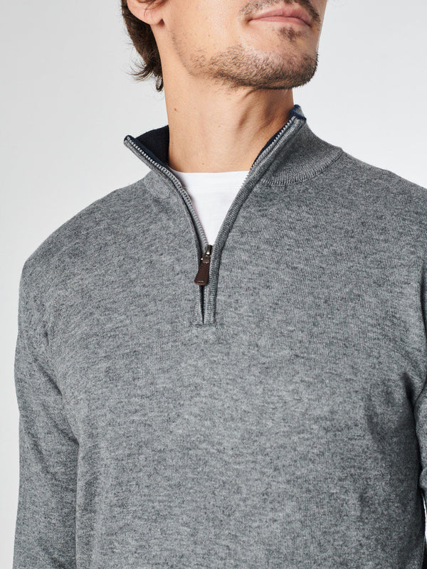 Maglia in Lana/Cashmere con Mezza Zip - Wyatt - Fusaro Antonio dal 1893 - Fusaro Antonio