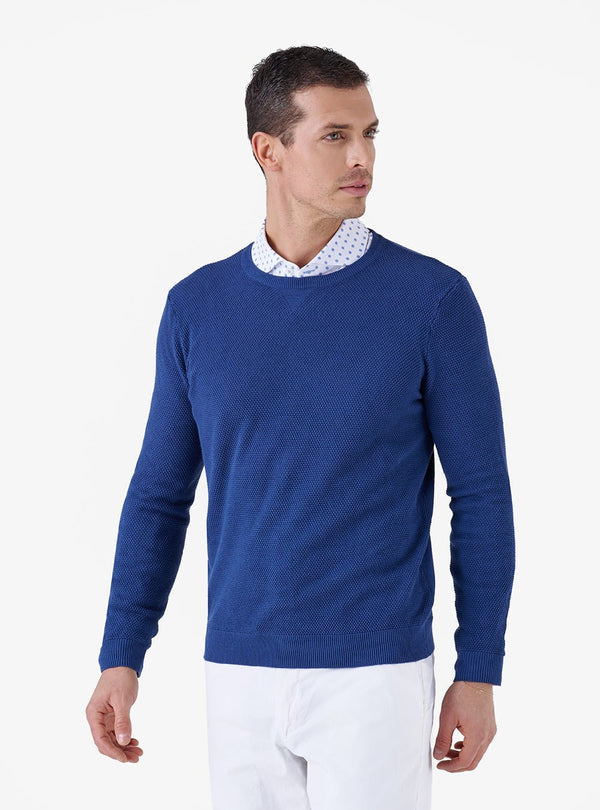 Maglia paricollo a nido d’ape in cotone – Chatillon - Fusaro Antonio dal 1893 - Fusaro Antonio