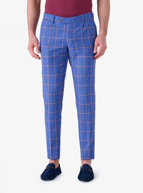 Pantalone a quadro in lino cotone - Cube - Fusaro Antonio dal 1893 - Fusaro Antonio