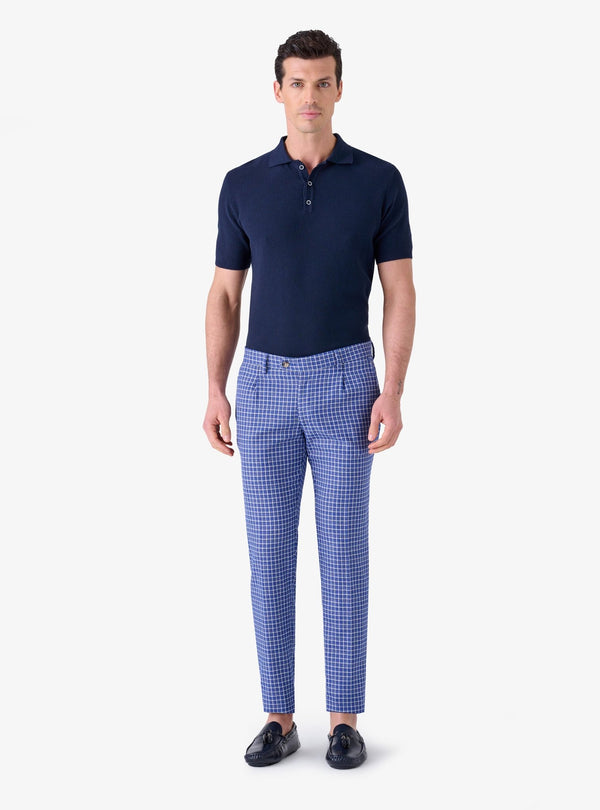 Pantalone a righe in lino cotone - Brian - Fusaro Antonio dal 1893 - Fusaro Antonio