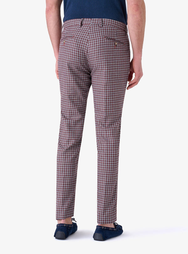 Pantalone a righe in lino cotone - Brian - Fusaro Antonio dal 1893 - Fusaro Antonio