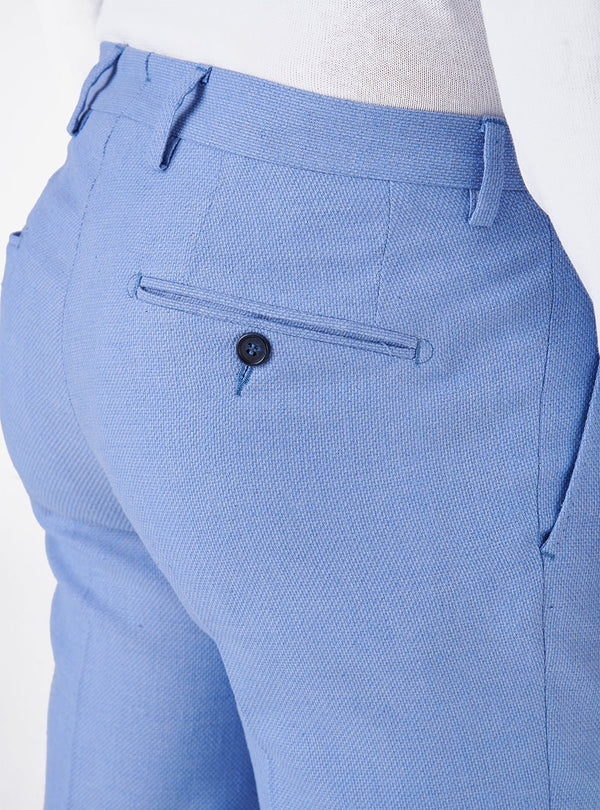 Pantalone classico a nido d'ape in lino cotone - Michael - Fusaro Antonio dal 1893