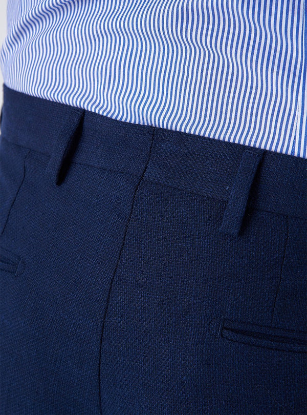 Pantalone classico a nido d'ape in lino cotone - Michael - Fusaro Antonio dal 1893