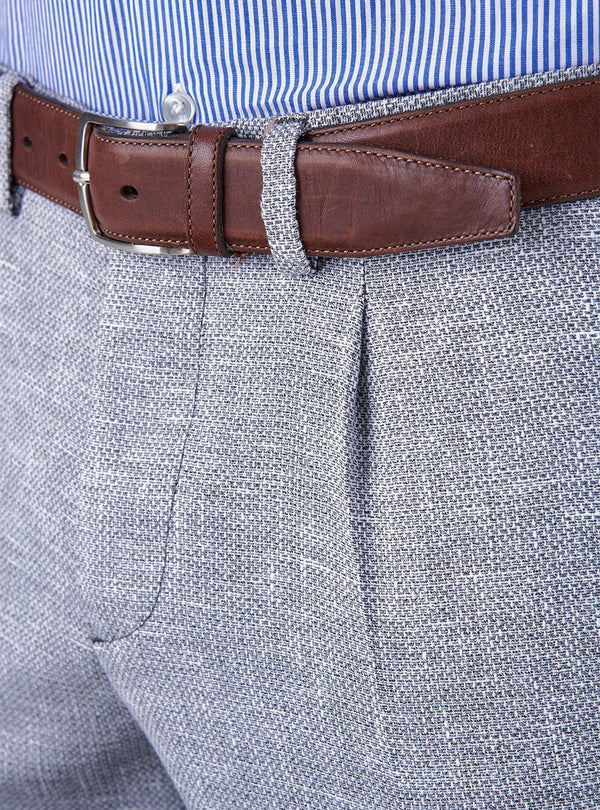 Pantalone classico a nido d'ape in lino cotone - Michael - Fusaro Antonio dal 1893